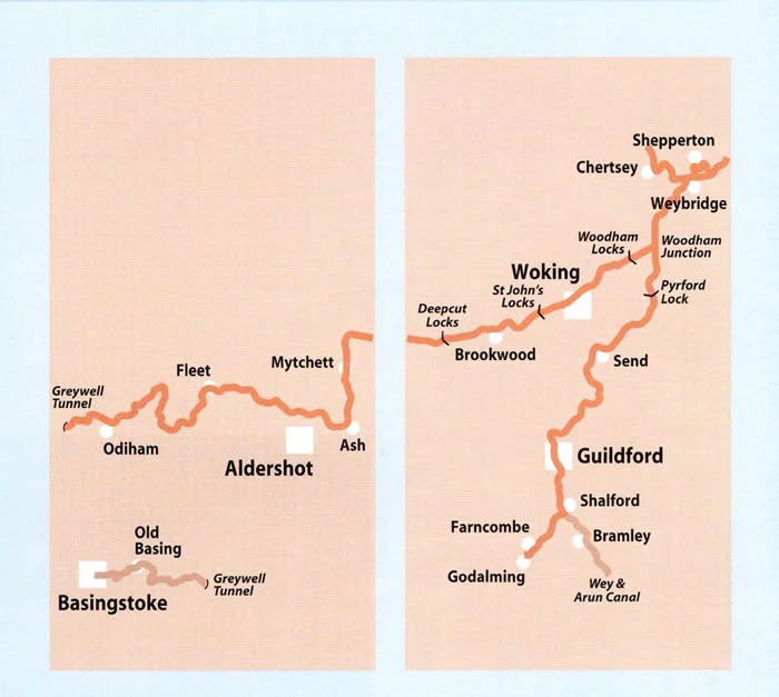 Basingstoke Canal and the River Wey Navigations Heron Map - Image 2