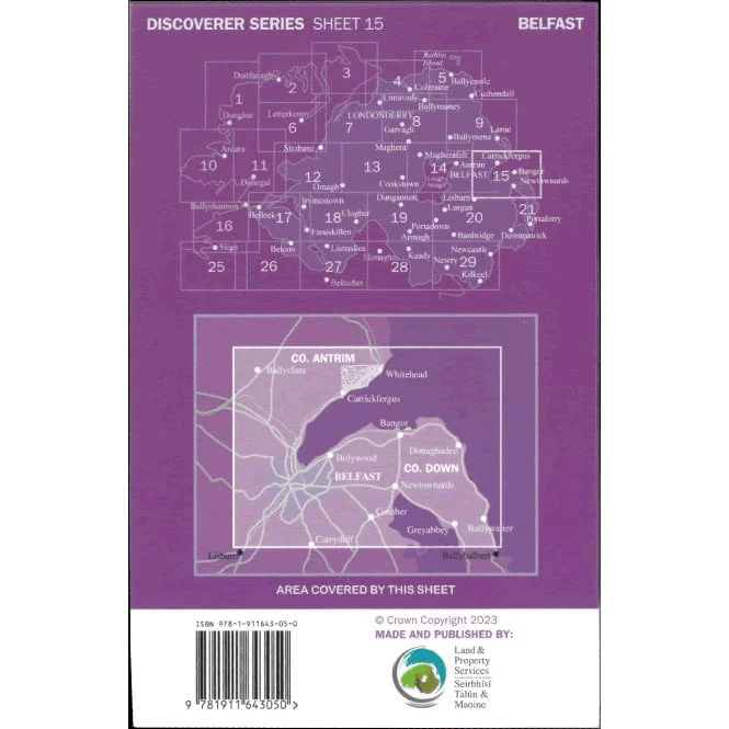 Irish Discoverer Map 15, Belfast - Image 2